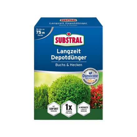 Substral Osmocote Buxus, tuják, fenyőfélék, sövények számára 1,5kg